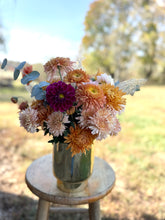 Load image into Gallery viewer, Pick-Up at Market**OCT 31st, Gold Vase with flowers
