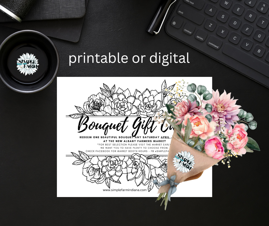 PRINTABLE 1 Bouquet Giftcard