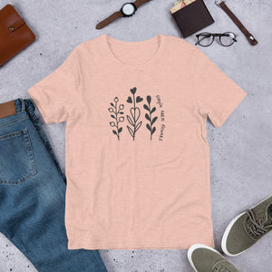 SHIRT - Peach Simple Farm Flowers T-Shirt